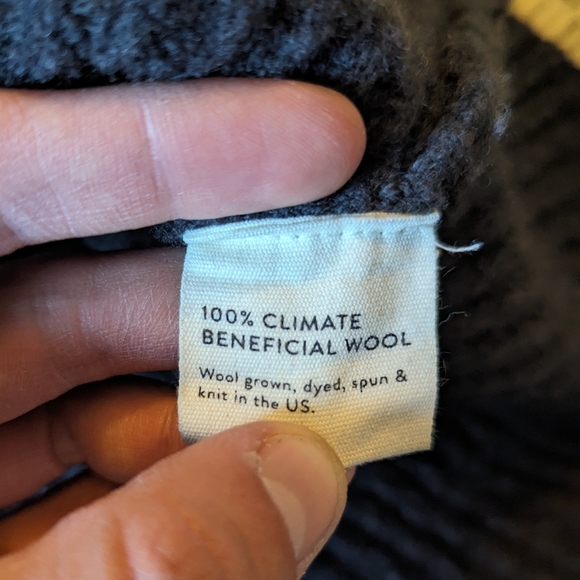 Elizabeth Suzann 100% Climate Beneficial Wool Sweater Womens Sz S/M Made in USA - Picture 4 of 7